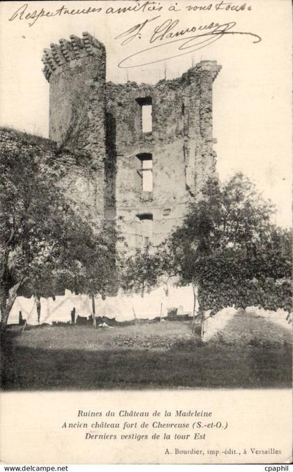 Chevreuse - Ruines du Chateau de la Madeleine - CPA