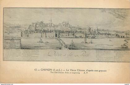 CPA Chinon (I et L) Le Vieux Chinon d'Apres une Gravure