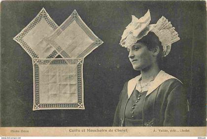 Carte Postale Ancienne - 49 - Cholet - Coiffe et mouchoirs de cholet - Animée - Folklore Scènes et Types - CPA - Voir Sc