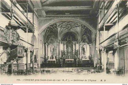 Carte Postale Ancienne - 64 - Ciboure - intérieur de l'Eglise - CPA - Voir Scans Recto-Verso - Poscard - Carta Postal -