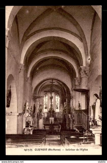 52 - CLEFMONT - INTERIEUR DE L'EGLISE