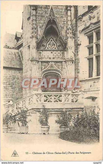 CPA Chateau de Cleres Seine Inf Porte des Seigneurs