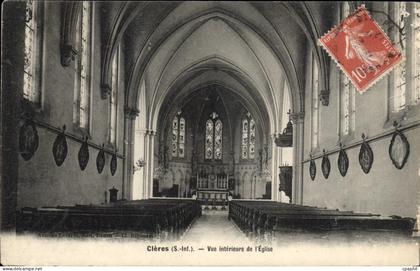 CPA Cleres S Inf vue interieure de l'Eglise