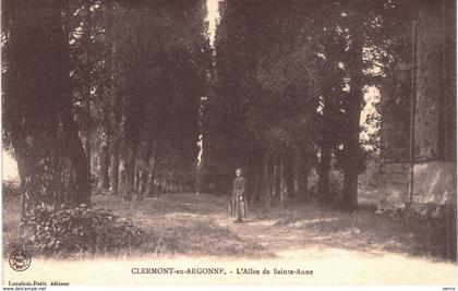 Carte POSTALE Ancienne  de CLERMONT en ARGONNE  - Allée de Sainte ANNE