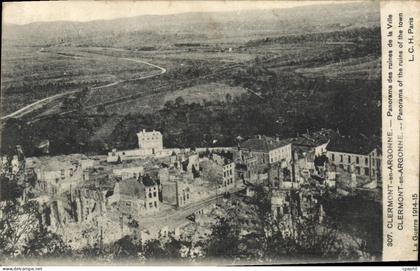 CPA Clermont En Argonne Panorama Des Ruines De La Ville