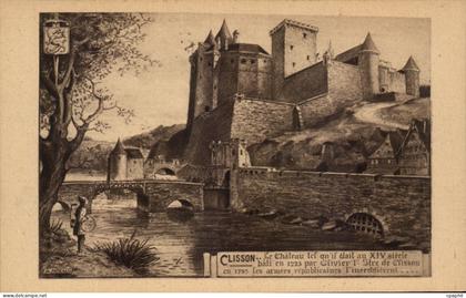 CPA Clisson Le Chateau au 14eme