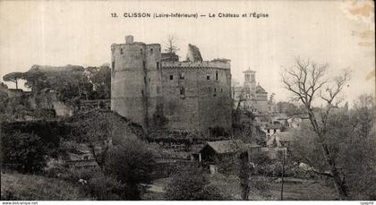 CPA Clisson Le chateau et l'eglise