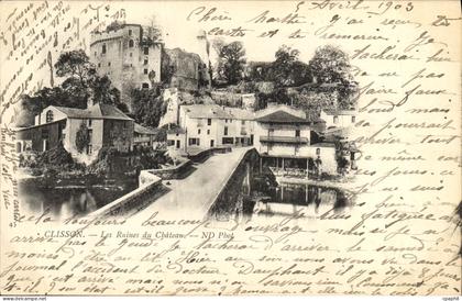 CPA Clisson Les Ruines du Chateau