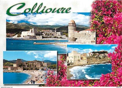 66 - Collioure - Multivues - Fleurs - CPM - Voir Scans Recto-Verso