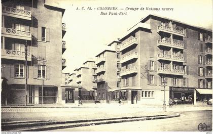 Carte POSTALE Ancienne de COLOMBES - Maisons neuves rue Paul Bert