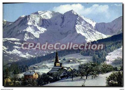 CPSM Combloux Hte Savoie Sports d'Hiver l'egglise face au Mont Blanc