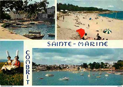 Carte Postale - 29 - Sainte Marine - Combrit - Multivues - Plages - Folklore - Flamme Postale - Voir Scans Recto Verso
