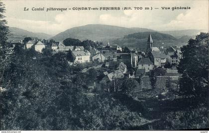 CPA Le Cantal pillustre Condat en Feniers Vue Generale
