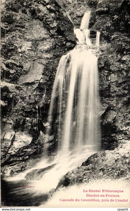 CPA Le Cantal Pittoresque Condat En Feniers Cascade Du Cournillou Pres De Condat