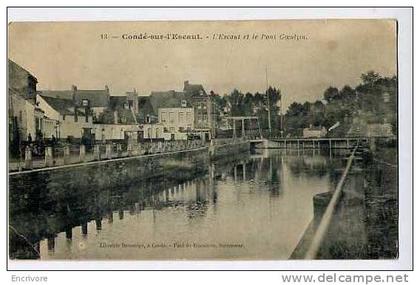 cpa CONDE sur l' ESCAUT escaut et pont goeulzin- lib descamps bonnieres succ