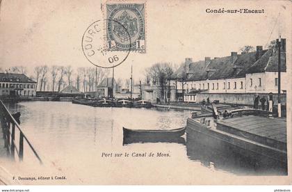 NORD  CONDE SUR ESCAUT port sur le canal de Mons