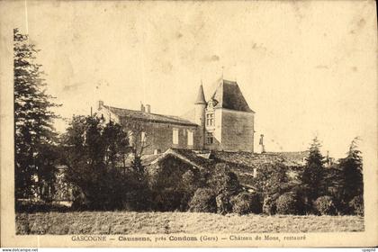 CPA Gascogne Caussens pres Condom Chateau de Mons Restauré