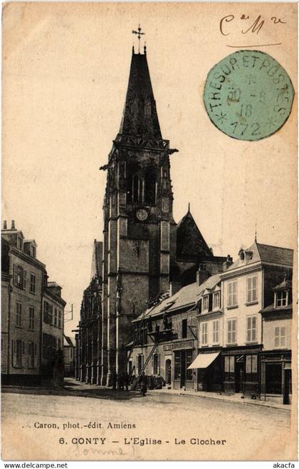 CPA Conty eglise le clocher (1498882)