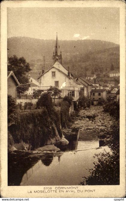 Cornimont - La Moselotte en Aval du Pont - CPA