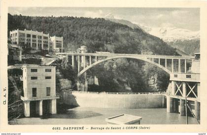 CPA Dauphine Barrage du Sautet a Corps Isere