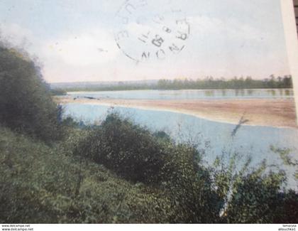 1923 CPA colorisée 58 Nièvre  Cosne Cours sur Loire. Bord de Loire Carte Postale France -  pour Vernon Eure