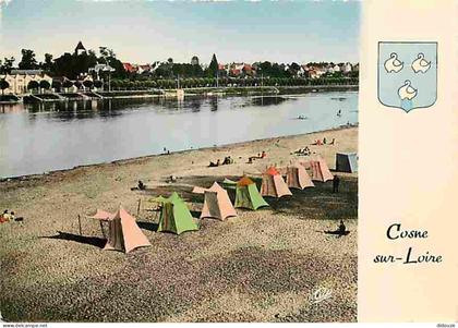 58 - Cosne Cours sur Loire - La Plage - Blasons - CPM - Voir Scans Recto-Verso