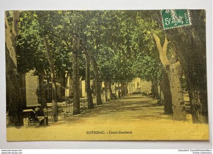 COTIGNAC (83) - COURS GAMBETTA - RARE
