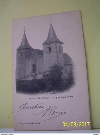 COUHE-VERAC (VIENNE) EGLISE SAINT-MARTIN.