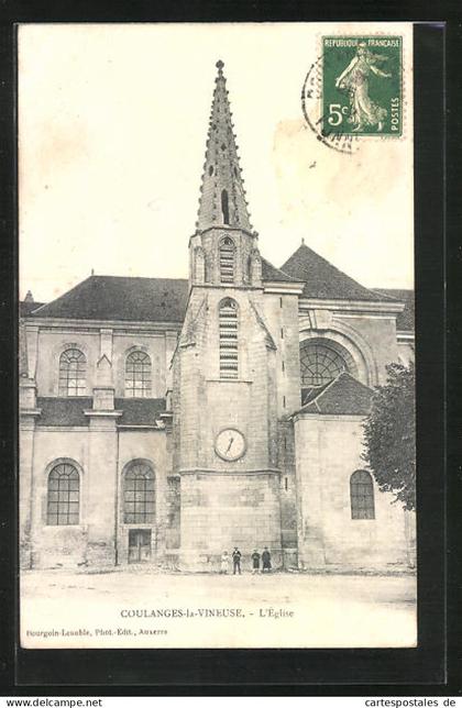 CPA Coulanges-la-Vineuse, L'Eglise