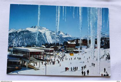 Cpm, Courchevel, centre de la station, télécabine de la Loze, Savoie 73