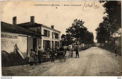 CPA COURTISOLS Route Nationale (491755)