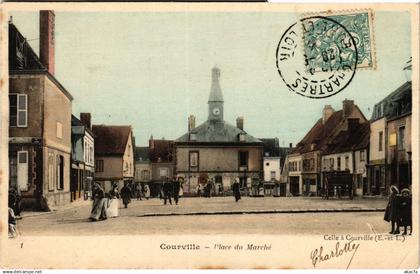 CPA COURVILLE - Place du Marché (385837)