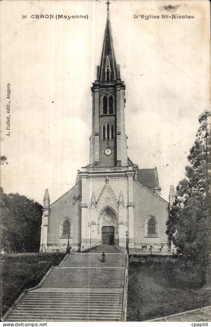 CPA Craon l Eglise St Nicolas
