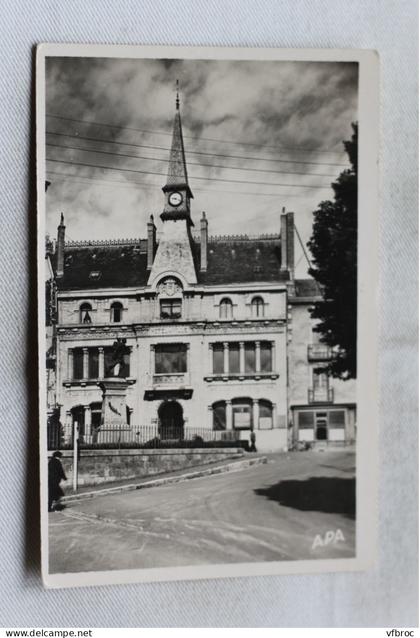 Cpsm 1956, Craponne sur Arzon, l'hôtel de ville et la poste, Haute Loire 43