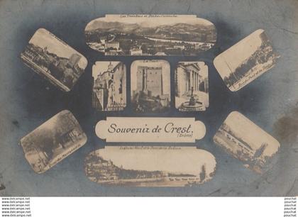 A16-26) CREST (DROME) SOUVENIR - CARTE PHOTO  MULTIVUES - 2 SCANS)