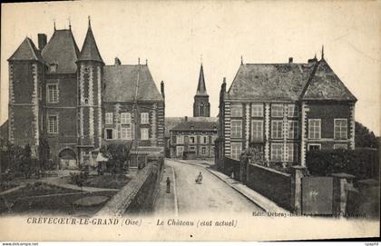 CPA Crevecoeur le grand Oise Le Chateau