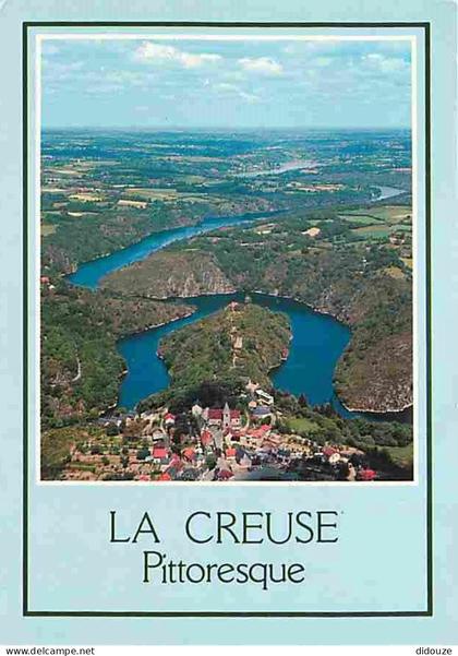 Carte Postale - 23 - Crozant - Vue Générale aérienne - Flamme Postale de Benevent l'Abbaye - CPM - Voir Scans Recto-Vers