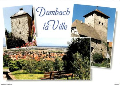 Carte Postale - 67 - Dambach-la-ville - Multivues - Tours et cigogne vue générale - CPM - Voir Scans Recto-Verso