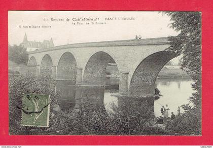 DANGE SAINT ROMAIN 1918 LE PONT CARTE EN BON ETAT