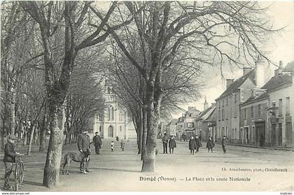 - dpts div -ref-AU284- vienne - dangé saint romain - dangé st romain - place et rue nationale -