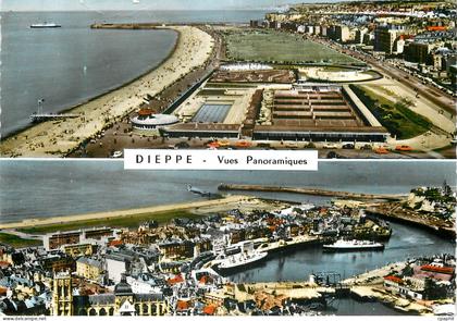 CPA Dieppe Vues Panoramiques Dieppe S Mme L Esplanade Vue generale Bateaux