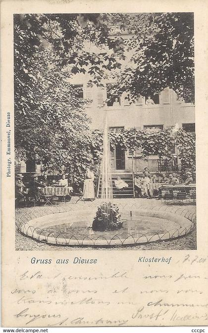 CPA Gruss aus Dieuze Klosterhof