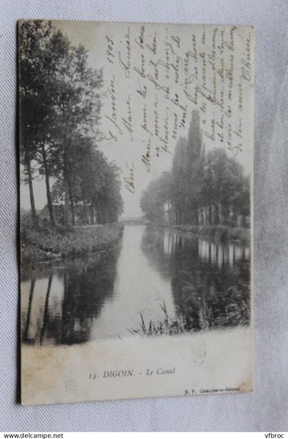 Cpa 1903, Digoin, le canal, Saône et Loire 71