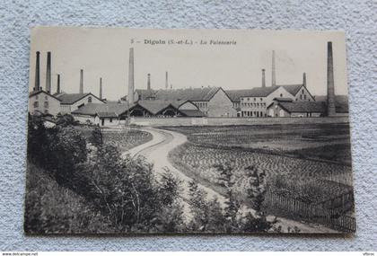 Cpa 1922, Digoin, la Faïencerie, Saône et Loire 71