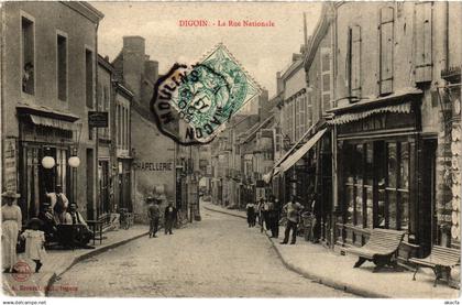 CPA Digoin Rue Nationale (1391772)