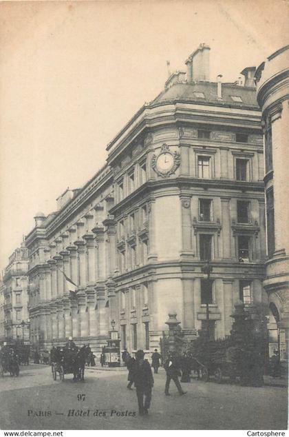 CPA 75 Paris > Arrondissement > Arrondissement: 01 Hotel des Postes Rue du Louvre