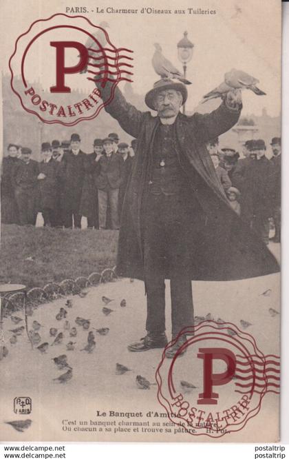 Le Charmeur d'Oiseaux aux tuileries - "LE BANQUET D'AMITIE.