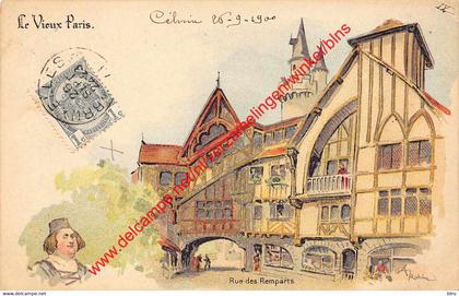 Rue des Remparts - 1900 - Le Vieux Paris - ROBIDA - Paris I - (75) Paris
