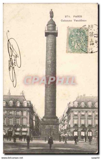 CPA Paris Colonne Vendome