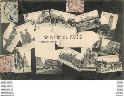 PARIS IVe ARRONDISSEMENT  SOUVENIR DE PARIS 1906